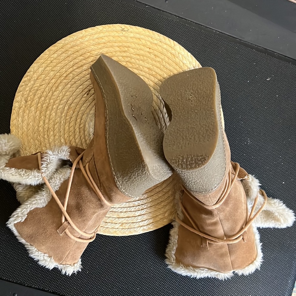 Spring Platform  Outdoor Winter Snow Ankle Boot Size 37 - Picture 3 of 14